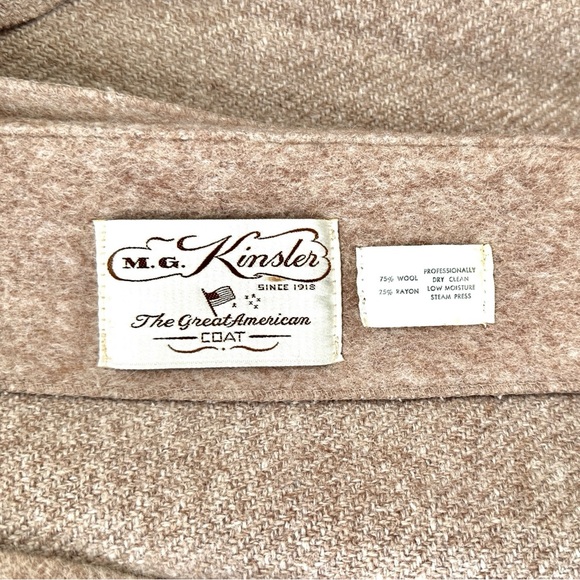 Vintage MG Kinsler The Great American Coat Gray Brown Wool Cape Coat - Picture 6 of 8